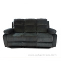 Durable Velvet Fabric Recliner Sofa Set